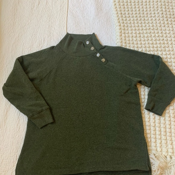 J. Crew Factory wide button collar sweatshirt - Picture 3 of 9